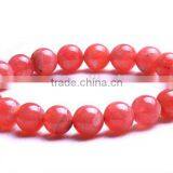 8mm Round Nice Natural Rare Nice Gemstone Rhodochrosite Beads Bracelet thumbnail-1