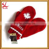 Youth Or Adult Chunky Knit Mittens Gloves Fleece Lined Mitaines Gloves For Canada Kootenay