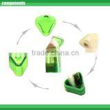 Triangular Prism Shaped Pencil Sharpener With Eraser thumbnail-3