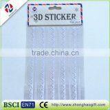 Custom decoration Removable Transparent PVC Lace Sticker