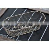 Bread Basket / Brass Corner Bread Bakery Wire Basket thumbnail-2