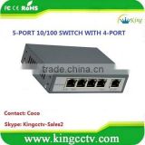 cheap 5-PORT 10/100 SWITCH WITH 4-PORT POE poe3104P