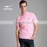 ERKE Simple Mans Polo Shirt Summer Shtort Sleeve Mens Basical Polo t Shirt Colorful Polo Comfortable Cotton Fabric White Black thumbnail-4