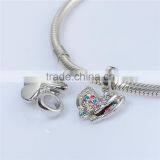 925 Silver Beads Butterfuly Animal Charms Pendant Necklace thumbnail-4