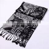 Lastest Fashionable Striped Viscose Scarf For Lady D800-37 thumbnail-1