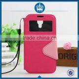 LZB Fashion Contrast Color Series View Windows Funky PU Leather Case for Alcatel 6036 thumbnail-3