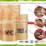 High Quality Custom Printed Stand up Brown Kraft Food Packaging Paper Bags With Window thumbnail-1