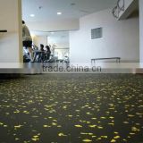GYM speckled recycled rubber gym flooring, black with red white green yellow grey blue or mixed color