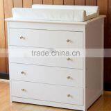 4 DRAWERS Wooden Baby Sleigh Change Table With Pad Chest thumbnail-1