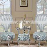 BISINI Petal Shaped Living Room Chair, European Style Solid Wood With Fabric Chair, Classic and Fancy Chair (BF01-X1197) thumbnail-3