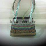 High Quality Best Selling Bamboo Handbag With Colorful Clothing From Vietnam thumbnail-1