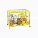 S6209 metal lockable ball storage cart with 2 inch wheel