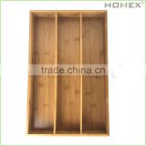 3-Slot Bamboo Cutlery Organizer Tray/Homex_BSCI