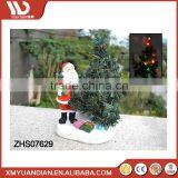 Gift Craft Santa Resin Christmas Ornament Led Solar Mini Christmas Tree Light thumbnail-4