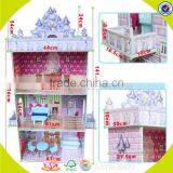 Wholesale Beautiful Kids Wooden Dollhouse Toy , Lovely Kids Wooden Dollhouse Toy, Popular Kids Wooden Dollhouse Toy W06A102 thumbnail-4