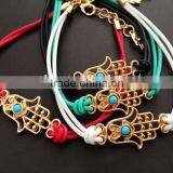 Gold Hamsa Hand Rubber Bracelet thumbnail-4
