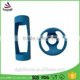 High Quality Glass Water Bottle With Silicone Sleeve Heat Resistant Anti-slip Silicone Sleeve for Glass Cup thumbnail-1