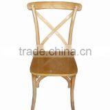 White Stackable Cross Back Wood Banquet Chair thumbnail-2