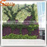 Double Artificial Grass Plant Wall / Plastic Artificial Plant Hang Wall for Art Hall Decor thumbnail-4