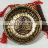 Best Selling Meditating Buddha Crafted Handmade Tibetan Singing Bowl thumbnail-1