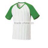 Striped Baseball Raglan Dry Fit Tshirts Sports Crew Neck Casual Wear Top Jersey thumbnail-1