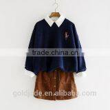 2016 New Korean Style Spring Winter Autumn Round Neck Long Sleeve Plain Women Sweater thumbnail-2