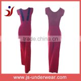 sexy pajamas for women red long night wear for lady made in China (accept OEM)