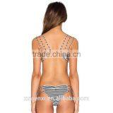 2016 Hot Style Tape Sexy Elastic Black and White Stripes Bikini thumbnail-2