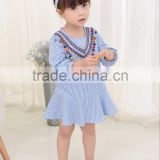Wholesale children girl fall winter plaid dress children girl Korean style dress for little girls