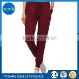 Ladies Comfy Fashion Drawstring Jogger Pants in Gray, Mint, and Coral thumbnail-1