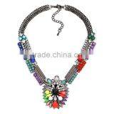 Fashion Multicolors Rhinestone Alloy Necklace for Girls thumbnail-2