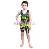 USA Cheap Custom Sublimated Wrestling Singlets for Children thumbnail-1