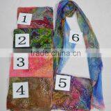2017 Fashion Europe New Arrival the Latest Digital Printing Paisley Flower Lady Polyester Summer Scarf thumbnail-1