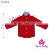 2017 Best Selling Infant Kids Long Sleeve Boys Shirts Red Solid Color Fancy Printed Horse Baby T-shirts thumbnail-2