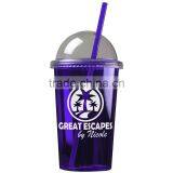 USA Made 20 oz Single Wall Acrylic Tumbler With Dome Lid And Straw - BPA/BPS-free and Comes With Your Logo thumbnail-4