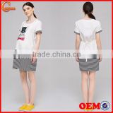 100% Cotton Maternity Dress Cute Outdoor Pregnancy Clothes Shortsleeve Dress Wholesale Maternity Clothing