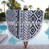 Walson Wholesale Drop Shipping Printing Design Microfiber Printed Beach Towels Round Beach Towel thumbnail-3