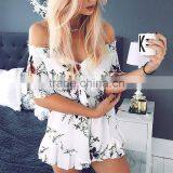 Latest Design Sexy Woman Jumpsuit Backless Off Shoulder Ladies Romper thumbnail-3