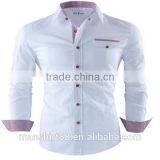 2016 New Wholesale Luxury Long Sleeve Custom Mens Casual Dress Shirts thumbnail-1