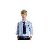 Light Blue Boys 100 Cotton School Uniforms Shirt With Long Sleeve thumbnail-1