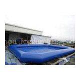 Mobile Portable Large Inflatable Swimming Pools With Customized Color , Soft PVC Material
