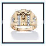 Plated Gold Alloy Material Wedding Rings XP-PR-835 thumbnail-3