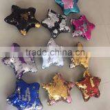 Newest Hot Selling Home Decorative Star Shaped Two-color Toned Reversible Sequin Pillows thumbnail-4