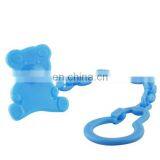 Cute Bear Shape Silicone Baby Teether Baby Pacifier Clip NursIng Toys thumbnail-3
