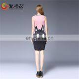 Fashion Wommen Clothes Pleated Cartoon Printed Sleeveless Round Neck Dress thumbnail-4