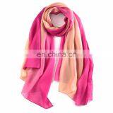 High Quality Gradient Color Colourful Beach 100% Silk Scarf thumbnail-3