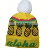 Custom winter hat knitted beanies with logo embroidery