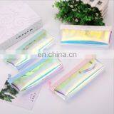 Laser PU Pencil Bags Students Girl Candy Color Pencil Case Patchwork 4colors
