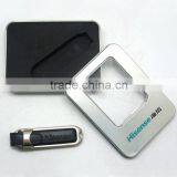 leather usb flash drive metal box