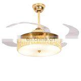 European Luxury Living Room Bedroom Crystal Lamp LED Decorative Stealth Ceiling Fan Fan Lights Restaurant Lights Direct thumbnail-1